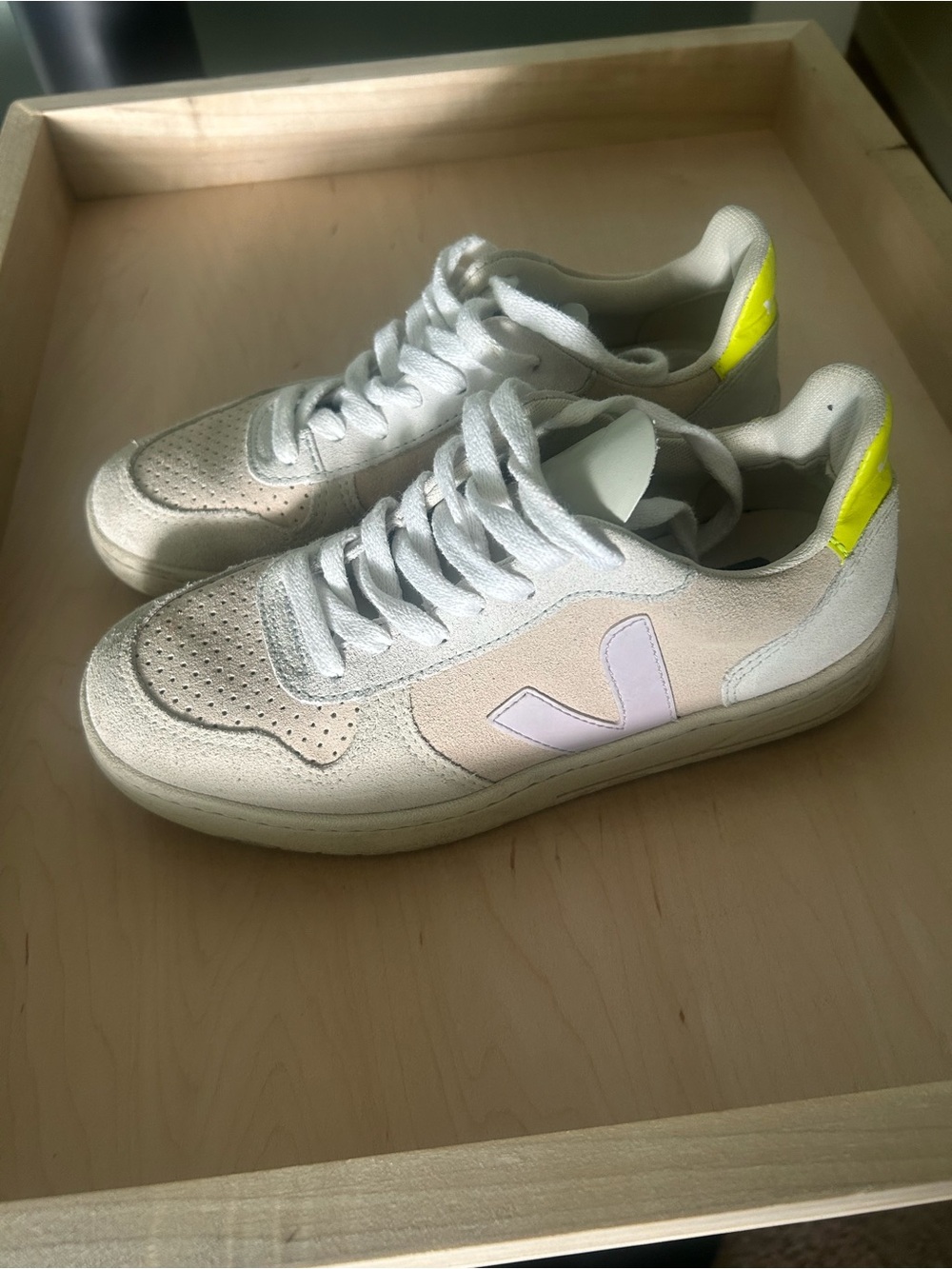 Veja Women’s Sneakers with Neon Yellow